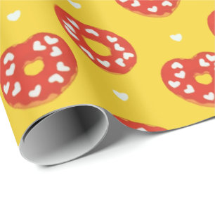 Sweet Heart Liebe Cake Donut Party Geschenkpapier
