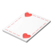 Sweet Heart "Liebe" Notizblock (Rotiert)