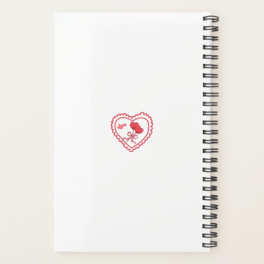 Sweet Heart Lollipop & Bird Personalized Notebook Planer (Rückseite)