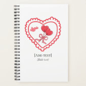 Sweet Heart Lollipop & Bird Personalized Notebook Planer (Vorderseite)