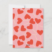 Sweet Heart Lollipops Valentinstag Fotokarte Feiertagskarte (Rückseite)