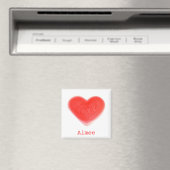 Sweet Heart 'Name' Kühlschrankmagnet (In Situ (Geschirrspüler))