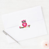 Sweet Heart Owl Runder Aufkleber (Umschlag)