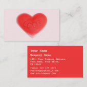 Sweet Heart Pink business card red back Visitenkarte (Vorne/Hinten)