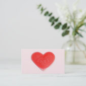 Sweet Heart Pink business card red back Visitenkarte (Stehend Vorderseite)