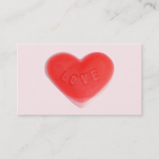 Sweet Heart Pink business card red back Visitenkarte (Vorderseite)