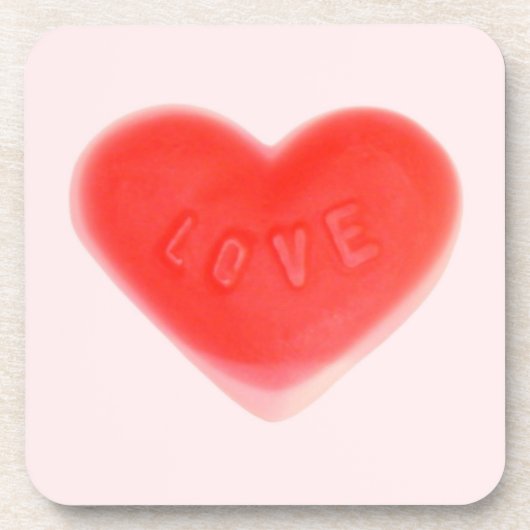 Sweet Heart Pink Cork Untersetzer Set (Vorderseite)