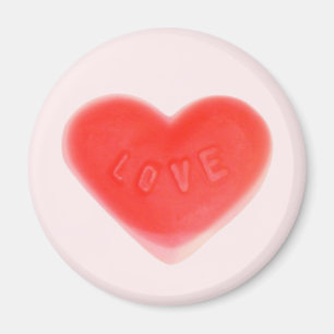 Sweet Heart Pink Kühlschrankmagnet rund