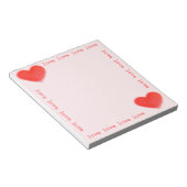 Sweet Heart Pink "Liebe" Notizblock (angewinkelt)