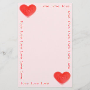 Sweet Heart Pink 'Liebe' Schreibpapier Briefpapier