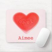 Sweet Heart Pink 'Name' Mousepad (Mit Mouse)