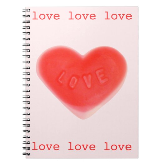 Sweet Heart Pink Notebook Notizblock (Vorderseite)
