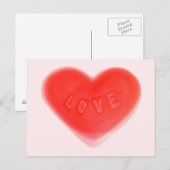 Sweet Heart Pink Postkarte (Vorne/Hinten)