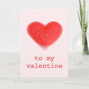 Sweet Heart Pink 'to my valentine' Kartenporträt Feiertagskarte