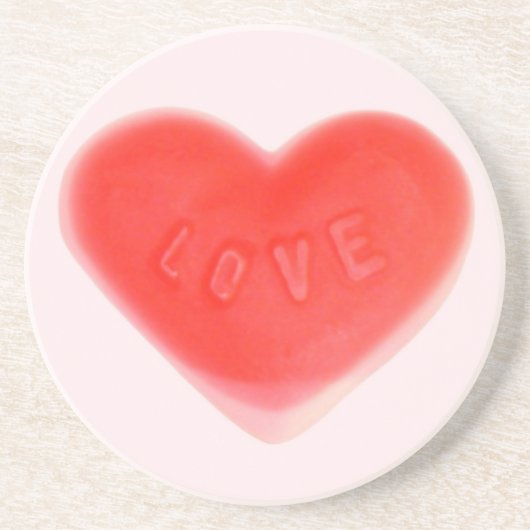 Sweet Heart Pink Untersetzer rund (Vorne)