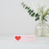 Sweet Heart Pink Visitenkarte rot mager (Stehend Vorderseite)