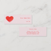 Sweet Heart Pink Visitenkartenmagazin Mini Visitenkarte (Vorne/Hinten)