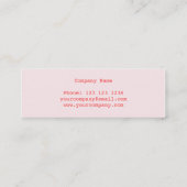 Sweet Heart Pink Visitenkartenmagazin Mini Visitenkarte (Rückseite)