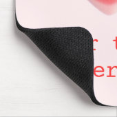 Sweet heart Pink "Your Text" Mousepad (Ecke)