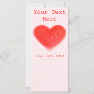 Sweet Heart Pink "Your Text"-Rack-Karte