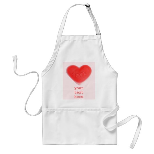 Sweet Heart Pink "Your Text" Schürze (Vorne)