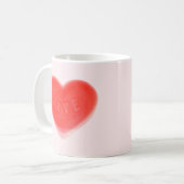 Sweet Heart Pink "Your Text" Tasse (Vorderseite Links)