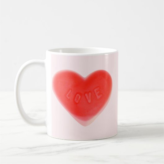 Sweet Heart Pink "Your Text" Tasse (Links)
