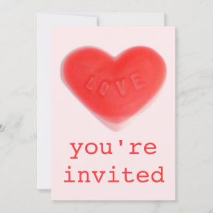 Sweet Heart Pink "You're Invited" Einladung rot