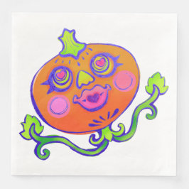 Sweet Heart Pumpkin Halloween Dekoration Serviette
