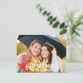 Sweet Heart Save the Date Card Ankündigungspostkarte (Stehend Vorderseite)