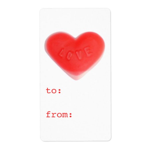 Sweet Heart 'to...von' Geschenketikett-Portrait (Vorne)