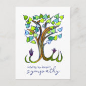 Sweet Heart Tree Condolences Beileid Loss CUSTOM Postkarte (Vorderseite)