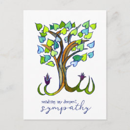 Sweet Heart Tree Condolences Beileid Loss CUSTOM Postkarte