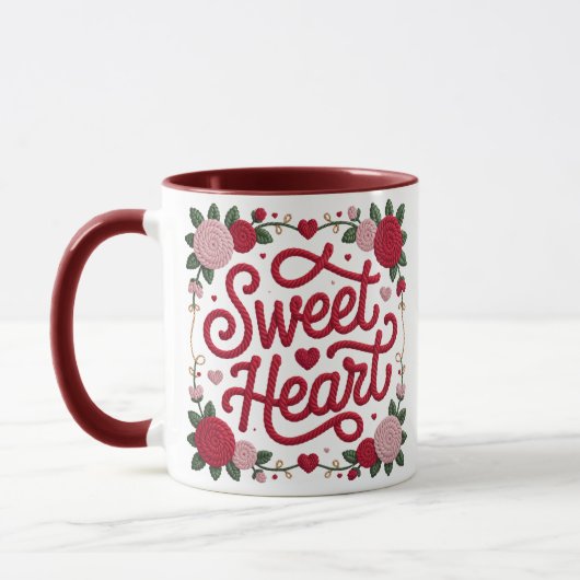 Sweet Heart Valentine Design • Cozy Yarn Script wi Tasse (Links)