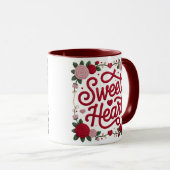 Sweet Heart Valentine Design • Cozy Yarn Script wi Tasse (VorderseiteRechts)