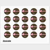 Sweet Heart Valentinstag Round Address Labels Runder Aufkleber (Blatt)