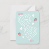 Sweet, Heart Waffles Klassenzimmer Valentine Mitteilungskarte (Rückseite)