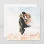 Sweet Heart Wedding Danke, dass Sie Flachkarte | P Dankeskarte (Vorne/Hinten)