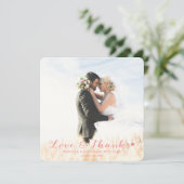 Sweet Heart Wedding Danke, dass Sie Flachkarte | P Dankeskarte (Stehend Vorderseite)