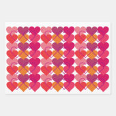 Sweet Heart Wrapping Paper Flat Sheet Set 3 Geschenkpapier Set (Vorderseite)