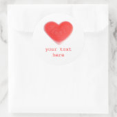 Sweet Heart 'Your Text' Aufkleber rund (Tasche)
