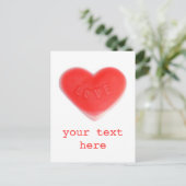 Sweet Heart 'Your Text' Postkarte (Stehend Vorderseite)