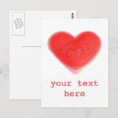 Sweet Heart 'Your Text' Postkarte (Vorne/Hinten)