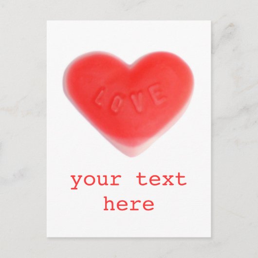 Sweet Heart 'Your Text' Postkarte (Vorderseite)