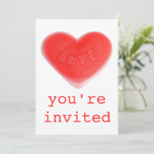 Sweet Heart "You're Invited"-Einladung Einladung (Stehend Vorderseite)