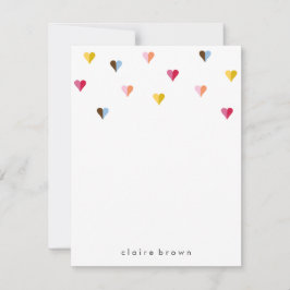 Sweet Hearts A2 Stationery - Multi Color Mitteilungskarte