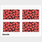 Sweet Hearts Black Aufkleber Rechteck (Blatt)