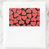 Sweet Hearts Black Aufkleber Rechteck (Tasche)