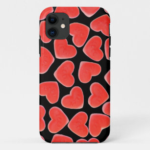 Sweet Hearts Black iPhone Gehäuse 11 Hülle