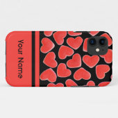 Sweet Hearts Black Name iPhone Gehäuse Case-Mate iPhone Hülle (Rückseite (Horizontal))